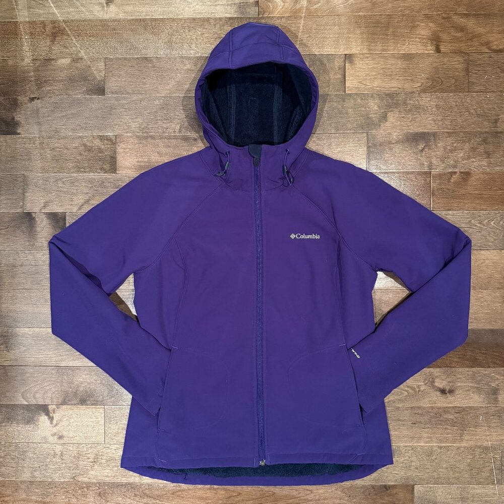 Columbia Women's Omni-Wind Softshell Fleece-Lined Jacket – Size L – Purple